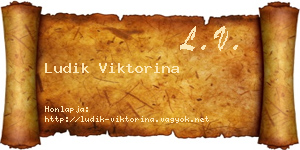 Ludik Viktorina névjegykártya